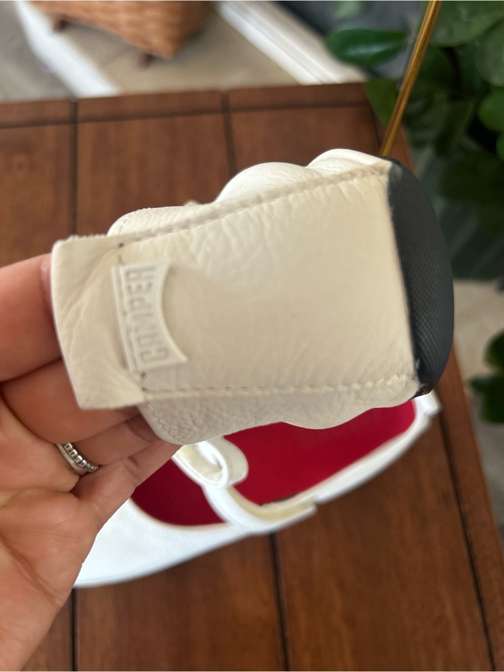 Camper Girls Cream Mary Jane Flats with red Insole - Picture 10 of 16